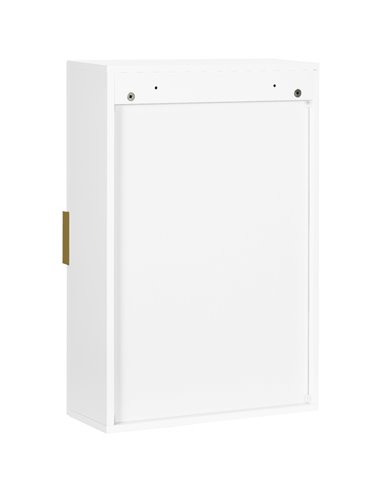 kleankin Bathroom Wall Cabinet, Over Toilet Storage Cupboard with Adjustable Shelves for Hallway, Living Room, White 837-339V80W