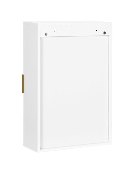 kleankin Bathroom Wall Cabinet, Over Toilet Storage Cupboard with Adjustable Shelves for Hallway, Living Room, White 837-339V80W - pic 37334 | FastDaddyshop
