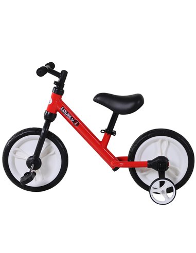 HOMCOM PP Toddlers Removable Stabiliser Balance Bike Red