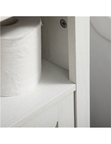 kleankin Under Sink Cabinet Bathroom Vanity Unit with Double Doors and Storage Shelves, 60 x 30 x 60cm, White 834-542V00WT