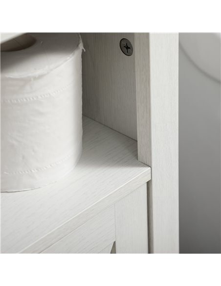 kleankin Under Sink Cabinet Bathroom Vanity Unit with Double Doors and Storage Shelves, 60 x 30 x 60cm, White 834-542V00WT - pic 37342 | FastDaddyshop