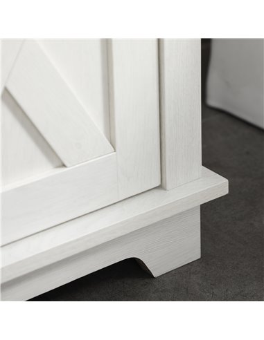 kleankin Under Sink Cabinet Bathroom Vanity Unit with Double Doors and Storage Shelves, 60 x 30 x 60cm, White 834-542V00WT