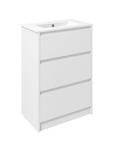 Kleankin 600mm Bathroom Vanity Unit, High Gloss White 834-531V00WT