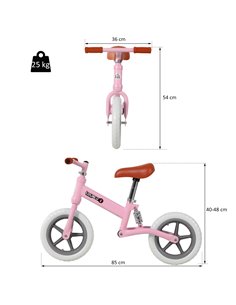 HOMCOM Toddler Balance Bike No Pedal Walk Training Pink 2
