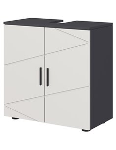 Kleankin Under Sink Cabinet, Bathroom Vanity Unit, Light Grey 834-619V80LG