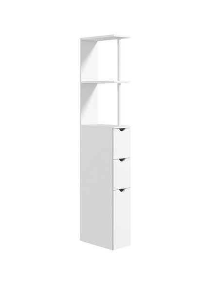 Kleankin Slim Bathroom Storage Cabinet with Drawers, White 834-114V80WT - pic 37425 | FastDaddyshop