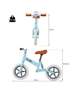 HOMCOM Toddler Balance Bike No Pedal Walk Training Blue 2