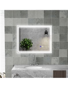 Kleankin LED Bathroom Mirror with Lights, Anti-Fog 834-657V 2