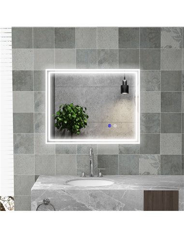 Kleankin LED Bathroom Mirror with Lights, Anti-Fog 834-657V