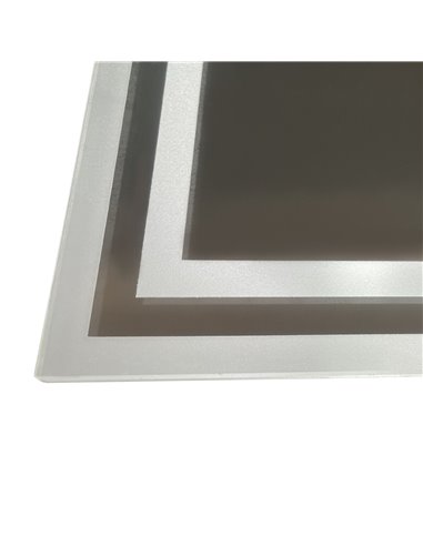 kleankin LED Bathroom Mirror with Lights, Illuminated Makeup Mirror, Vanity Mirror with 3 Colour, Smart Touch, Anti-Fog 834-657V