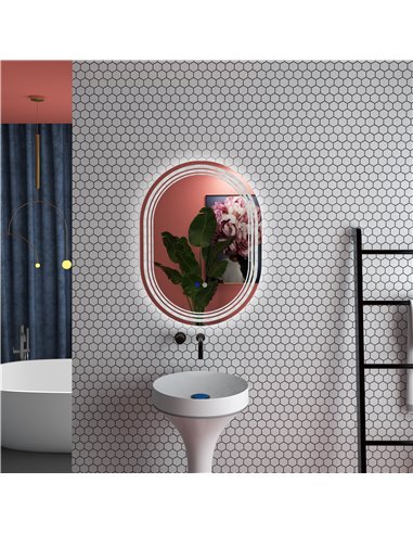 Kleankin 800 x 600mm Bathroom Mirror with LED Lights 834-656V01CR