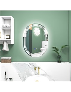 Kleankin 700 x 500mm Bathroom Mirror with LED Lights 834-656V00CR 2