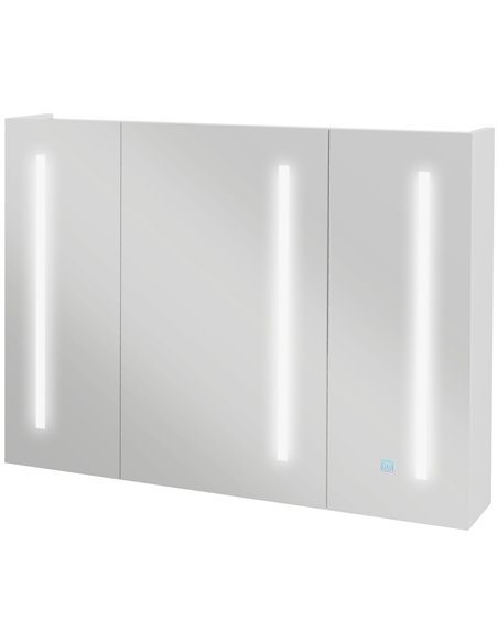 Kleankin Bathroom Wall Wardrobe with Light, High Gloss White 834-641V00WT - pic 37470 | FastDaddyshop