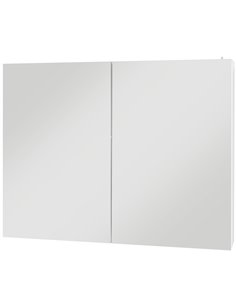 Kleankin Bathroom Mirror Cabinet with Light, High Gloss White 834-642V00WT