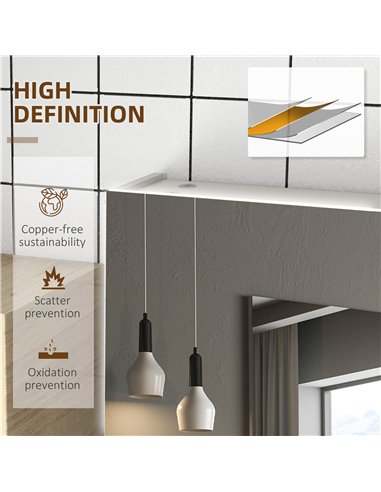 kleankin Bathroom Mirror Cabinet with Light, Bathroom Storage Cupboard with Adjustable Shelf, USB Charge, 90x15x70cm, White 834-