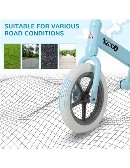 HOMCOM Toddler Balance Bike No Pedal Walk Training Blue - pic 3749 | FastDaddyshop