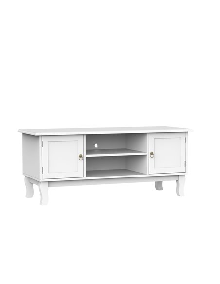 HOMCOM TV Stand Unit Corner Table, MDF, White 833-410 - pic 37506 | FastDaddyshop