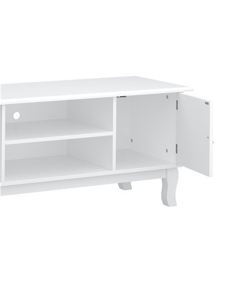 HOMCOM TV Stand Unit Corner Table, MDF, White 833-410 - pic 37514 | FastDaddyshop
