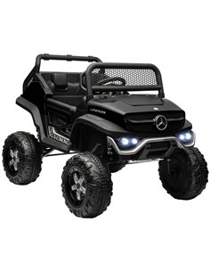 HOMCOM 12V Licensed Mercedes-Benz Kids Electric Ride On Car, Black 370-266V70BK