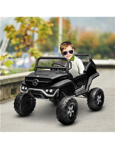 HOMCOM 12V Licensed Mercedes-Benz Kids Electric Ride On Car, Black 370-266V70BK