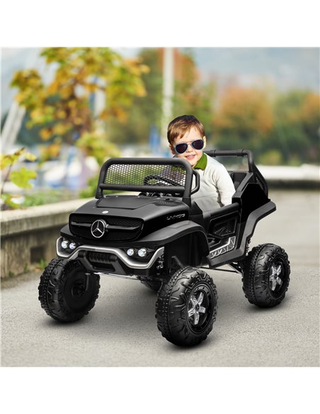 HOMCOM 12V Licensed Mercedes-Benz Kids Electric Ride On Car, Black 370-266V70BK - pic 37534 | FastDaddyshop