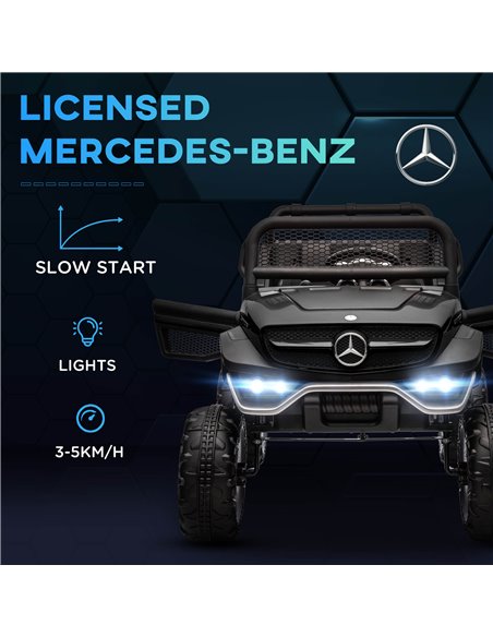 HOMCOM 12V Licensed Mercedes-Benz Kids Electric Ride On Car, Battery Powered Off-road Toy with Remote Control, Horns, Lights 370 - pic 37538 | FastDaddyshop