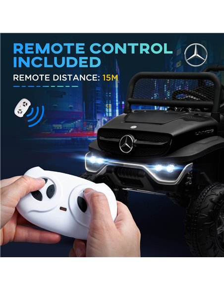 HOMCOM 12V Licensed Mercedes-Benz Kids Electric Ride On Car, Battery Powered Off-road Toy with Remote Control, Horns, Lights 370 - pic 37539 | FastDaddyshop