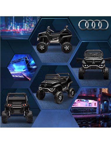 HOMCOM 12V Licensed Mercedes-Benz Kids Electric Ride On Car, Battery Powered Off-road Toy with Remote Control, Horns, Lights 370