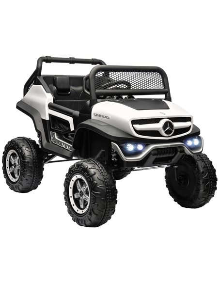 HOMCOM 12V Licensed Mercedes-Benz Kids Electric Ride On Car, White 370-266V70WT - pic 37542 | FastDaddyshop