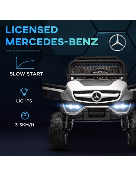 HOMCOM 12V Licensed Mercedes-Benz Kids Electric Ride On Car, Battery Powered Off-road Toy with Remote Control, Horns, Lights 370 - pic 37547 | FastDaddyshop