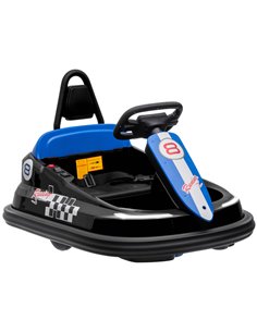 HOMCOM Electric Kids Bumper Car, 6V 360-Degree Rotation Waltzer Car, Black 370-282V70BK