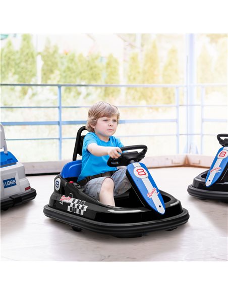 HOMCOM Electric Kids Bumper Car, 6V 360-Degree Rotation Waltzer Car, Black 370-282V70BK - pic 37552 | FastDaddyshop