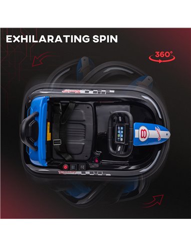HOMCOM Electric Kids Bumper Car, 6V 360-Degree Rotation Waltzer Car, Black 370-282V70BK