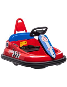 HOMCOM Electric Kids Bumper Car, 6V 360-Degree Rotation Waltzer Car, Red 370-282V70RD