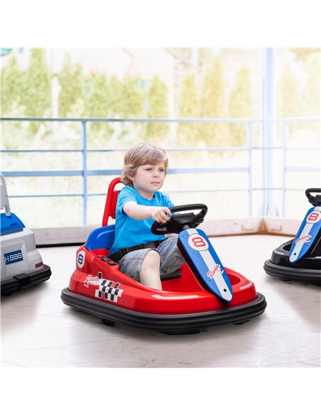 HOMCOM Electric Kids Bumper Car, 6V 360-Degree Rotation Waltzer Car, Red 370-282V70RD - pic 37561 | FastDaddyshop