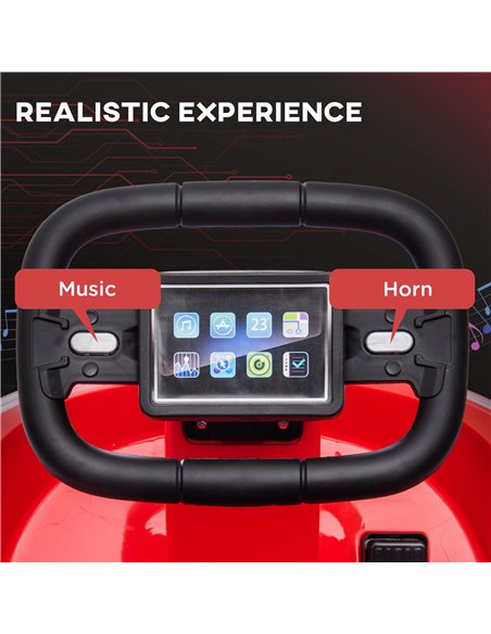 HOMCOM Electric Kids Bumper Car, 6V 360-Degree Rotation Waltzer Car, Battery Powered Ride on Car w/ 2 Speeds, Music, Gift for 18 - pic 37564 | FastDaddyshop