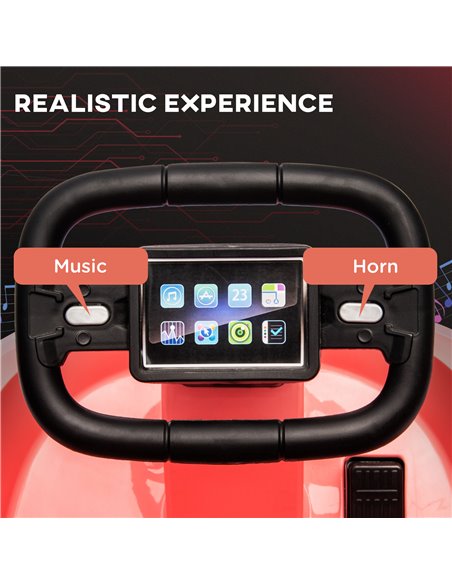 HOMCOM Electric Kids Bumper Car, 6V 360-Degree Rotation Waltzer Car, Battery Powered Ride on Car w/ 2 Speeds, Music, Horn, Gift  - pic 37582 | FastDaddyshop