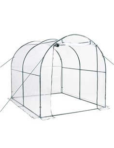 Outsunny Walk-in Polytunnel Greenhouse with Roll-up Door 01-0467