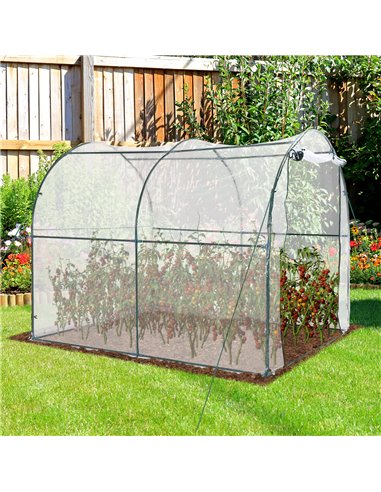 Outsunny Walk-in Polytunnel Greenhouse with Roll-up Door 01-0467