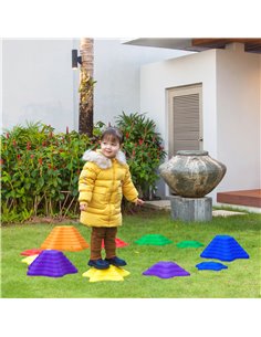 Outsunny 11pcs Balance Stepping Stones for Kids Starfish Style