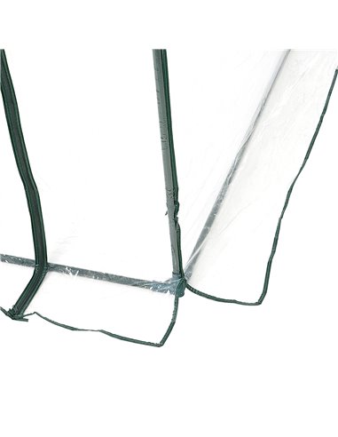 Outsunny Walk-in Polytunnel Greenhouse with Roll-up Door Transparent Tunnel Greenhouse with Steel Frame and PVC Cover, 2.5 x 2m 