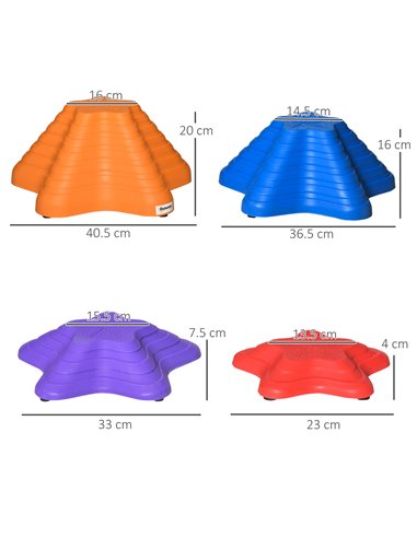 Outsunny 11pcs Balance Stepping Stones for Kids Starfish Style