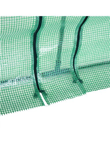 Outsunny 270 x 90 x 90 cm Steel Frame Poly Tunnel Steeple Greenhouse - Green 01-0469