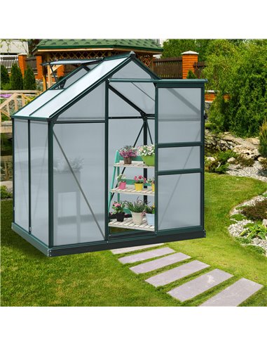 Outsunny Clear Polycarbonate Large Walk-In Greenhouse 845-057