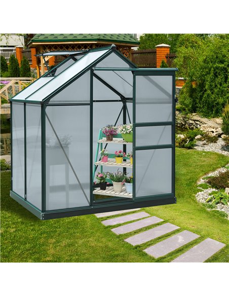 Outsunny Clear Polycarbonate Large Walk-In Greenhouse 845-057 - pic 37624 | FastDaddyshop