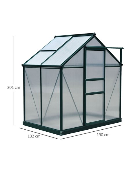 Outsunny Clear Polycarbonate Large Walk-In Greenhouse 845-057 - pic 37625 | FastDaddyshop