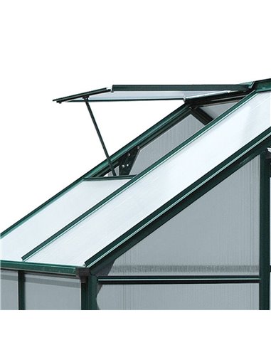 Outsunny Clear Polycarbonate Greenhouse Large Walk-In Green House Garden Plants Grow Galvanized Base Aluminium Frame w/ Slide Do