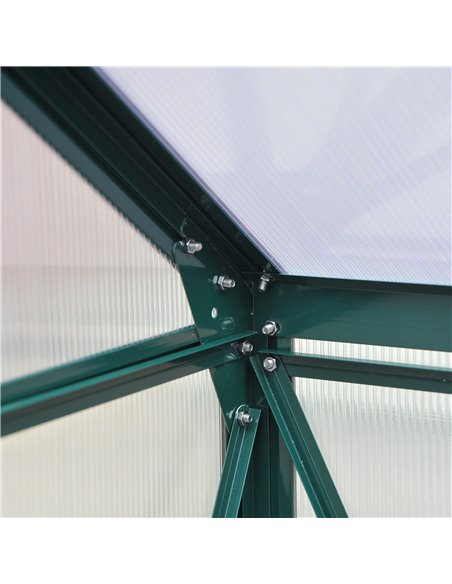 Outsunny Large Walk-In Greenhouse Polycarbonate Garden Greenhouse Plants Grow Galvanized Base Aluminium Frame w/ Slide Door, 6 x - pic 37639 | FastDaddyshop