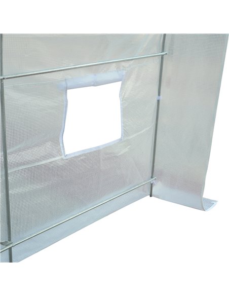 Outsunny 2.5 x 2 x 2 m Large Galvanized Steel Frame Outdoor Poly Tunnel Garden Walk-In Patio Greenhouse - White 845-071 - pic 37647 | FastDaddyshop
