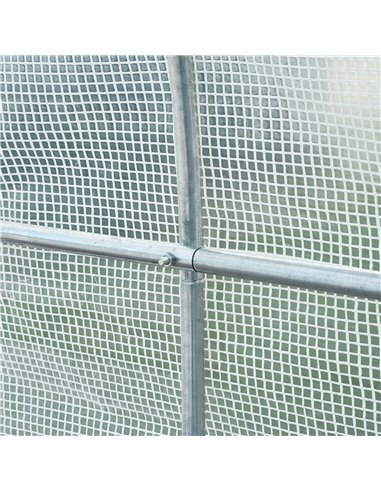 Outsunny 2.5 x 2 x 2 m Large Galvanized Steel Frame Outdoor Poly Tunnel Garden Walk-In Patio Greenhouse - White 845-071